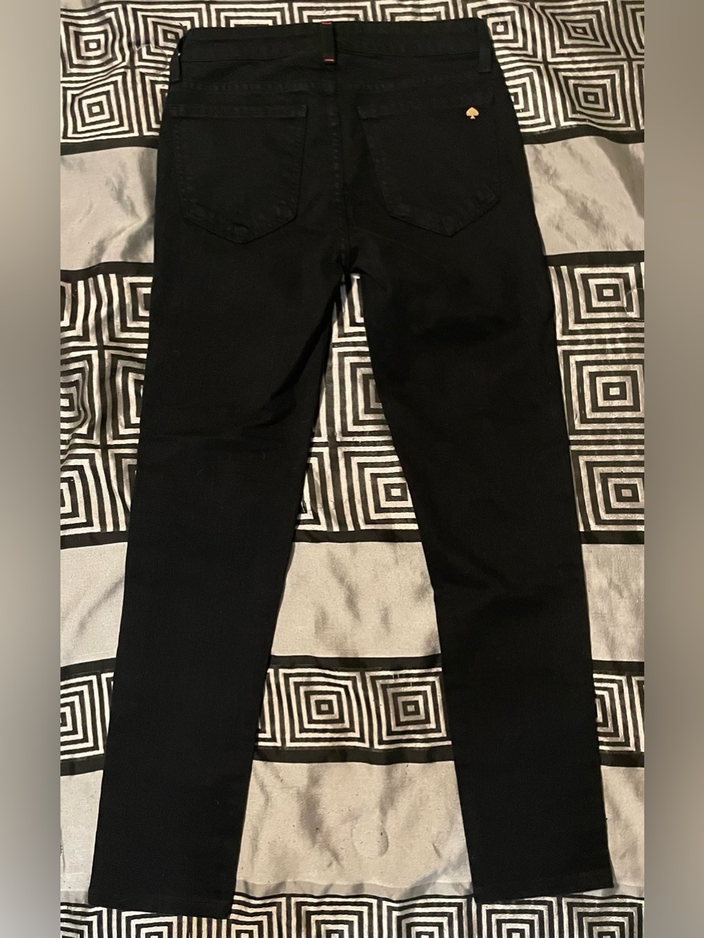 kate spade Black Slim Jeans with Gold Hardware